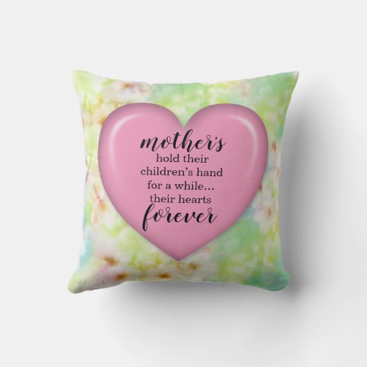 Elegant Floral Moederdag Pillow Kussen (Achterkant)