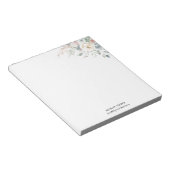 Elegant Floral Monogram briefpapier Notitieblok (Schuin)
