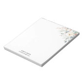 Elegant Floral Monogram briefpapier Notitieblok (Linkerzijde)