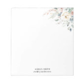 Elegant Floral Monogram briefpapier Notitieblok (Voorkant)