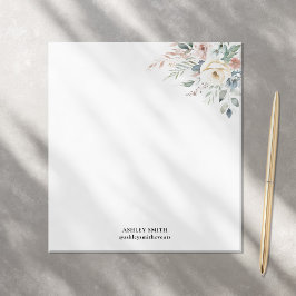 Elegant Floral Monogram briefpapier Notitieblok