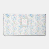 Elegant Floral Monogram Bureaumat (Voorkant)