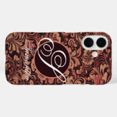 Elegant Floral Monogram Case-Mate iPhone Case (Achterkant (horizontaal))