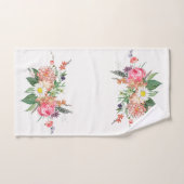 Elegant Floral Monogram Chic kleurful Bad Handdoek (Handdoek)