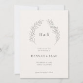 Elegant Floral Monogram Crest Wedding Save The Date (Voorkant)