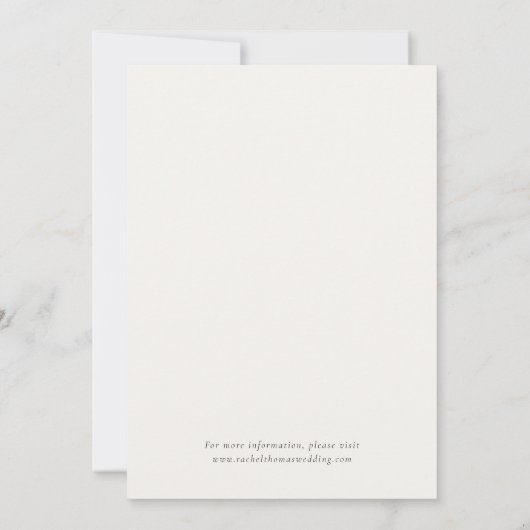 Elegant Floral Monogram Emerald Wedding Save The Date (Achterkant)