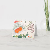 Elegant Floral Monogram gevouwen Notitiekaartje (Achterkant)