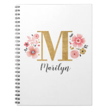Elegant Floral Monogram Initiaal Naam