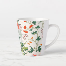 Elegant Floral Monogram Latte Mok