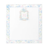 Elegant Floral Monogram Notitieblok (Voorkant)