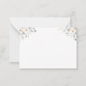 Elegant Floral Monogram Notitiekaartje (Achterkant)