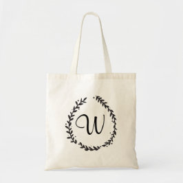Elegant Floral Monogram Tas