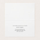 Elegant  Floral Monogram Visitekaartje (Binnenkant ongevouwen)