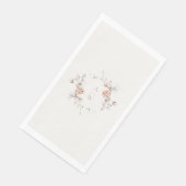 Elegant Floral Monogram Wedding Guest Towel Servet (Hoek)