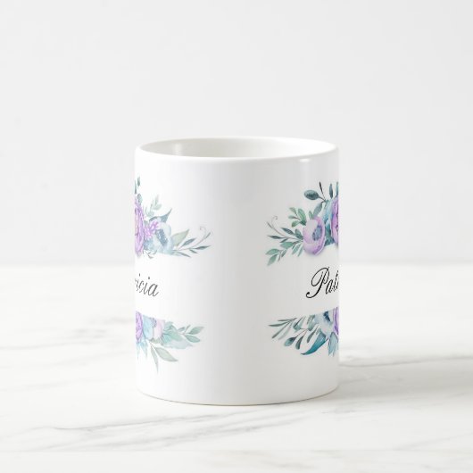 Elegant Floral Monogramed Coffee Mok (Center)