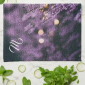 Elegant Floral Monogrammed Theedoek (Gevouwen)