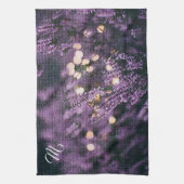 Elegant Floral Monogrammed Theedoek (Verticaal)