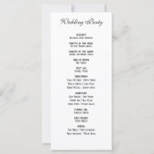 Elegant Floral Monogrammed White Wedding Programme (Achterkant)