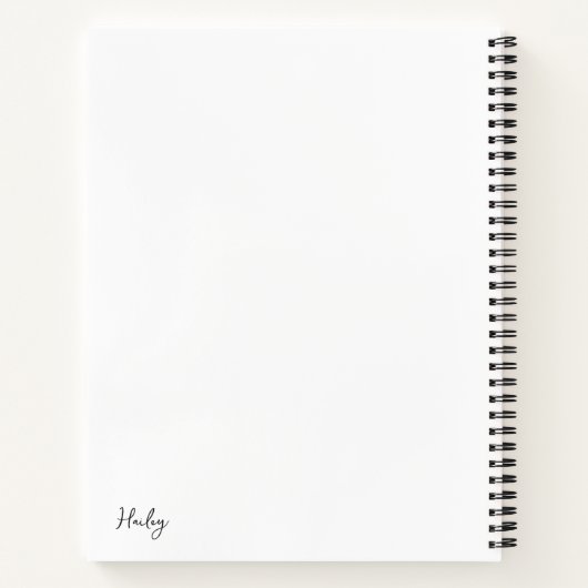 Elegant Floral Motivational Notebook Notitieboek (Achterkant)