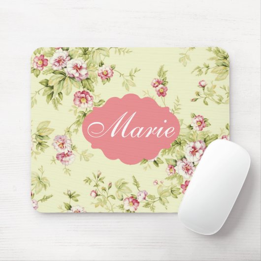 Elegant floral mousepad muismat (Met muis)