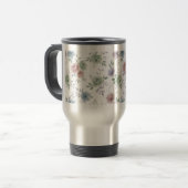 Elegant Floral Mug Wrap – Optional Personalization Reisbeker (Voorkant links)