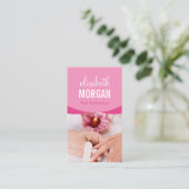 Elegant Floral Nail Salon Manicure SPA Visitekaartje (Staand voorkant)