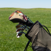 Elegant Floral Name Script Gepersonaliseerd Rustic Golfheadcover (Insitu)