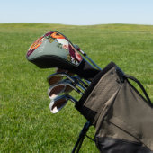 Elegant Floral Name Script Gepersonaliseerd Sage G Golfheadcover (Insitu)