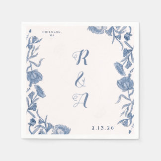 Elegant Floral Napkins Servet