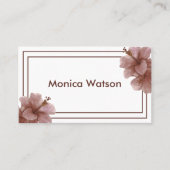 Elegant Floral Natural Modern Soft Blush Pink Cute Visitekaartje (Voorkant)