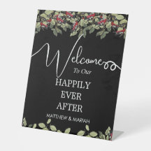 Elegant Floral Natuur Calligraphy Wedding Welcome