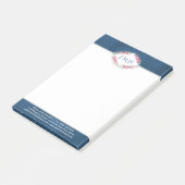 Elegant Floral & Navy Personal of Business Post-it® Notes (Schuin)