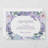 Elegant Floral New Home Adres Aankondiging (Voorkant)