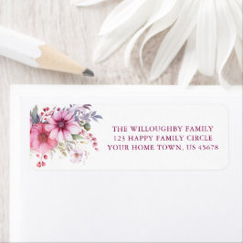 Elegant Floral Nieuw Adres Label