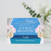 Elegant Floral Ocean Beach Bridesmaid Kaart (Staand voorkant)