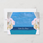 Elegant Floral Ocean Beach Bridesmaid Kaart (Achterkant)