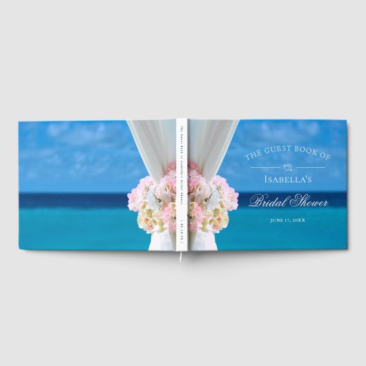 Elegant Floral Ocean Beach Summer Vrijgezellenfees Gastenboek (Volledig)