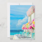 Elegant Floral Ocean Beach Summer Vrijgezellenfees Kaart (Achterkant)