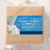 Elegant Floral Ocean Beach Summer Wedding Etiket (Insitu)