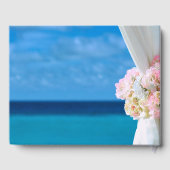 Elegant Floral Ocean Beach Summer Wedding Gastenboek (Achterkant)