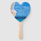 Elegant Floral Ocean Beach Summer Wedding Handwaaier (Achterkant)