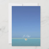 Elegant Floral Ocean Beach Summer Wedding Kaart (Achterkant)