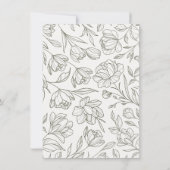 Elegant Floral Olive Trouwtafel Aantal Kaarten (Achterkant)