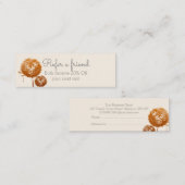 Elegant Floral on Cream Reference Card Mini Visitekaartje (Voorkant / Achterkant)