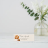 Elegant Floral on Cream Reference Card Mini Visitekaartje (Staand voorkant)