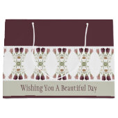 Elegant Floral Ontworpen Groot Cadeauzakje (Voorkant)