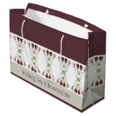 Elegant Floral Ontworpen Groot Cadeauzakje (Achterkant Gekanteld)