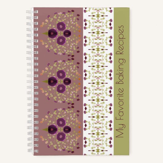 Elegant Floral Ontworpen Notitieboek (Voorkant)