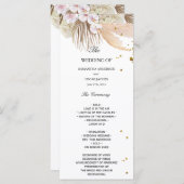 Elegant Floral Orchids en Pampas Beauty Lijst Menu (Voorkant / Achterkant)