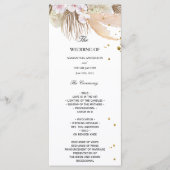 Elegant Floral Orchids en Pampas Beauty Lijst Menu (Voorkant)